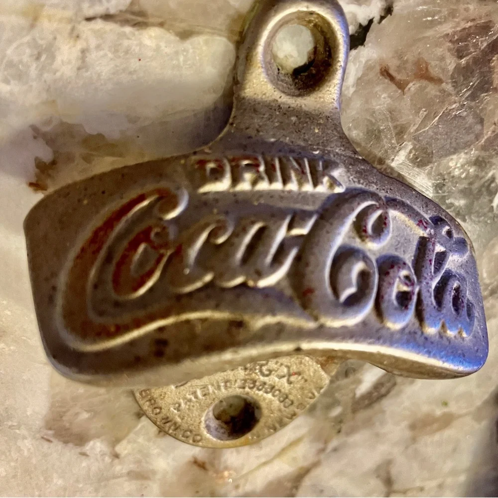 Vtg Coca Cola Starr X Cast Wall Mount Bottle Opener Brown Co North News VA USA